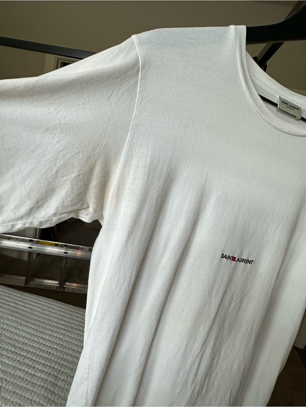 Yves Saint Laurent White Tee with Logo - Small YSL Authentic - Picture 5 of 9